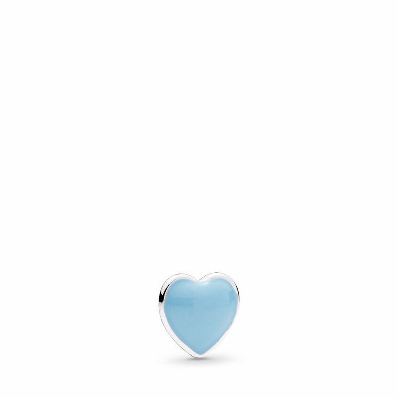 Pandora Blue Heart Petite Locket Charm - Sterling Silver/Enamel/Blue - Canada | ZG3316WR